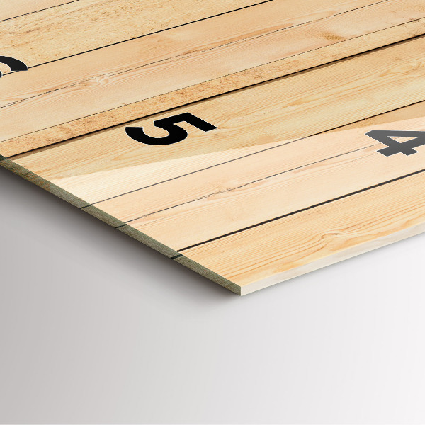 Wanduhr quadratisch mit motiv Hölzerne Bretter