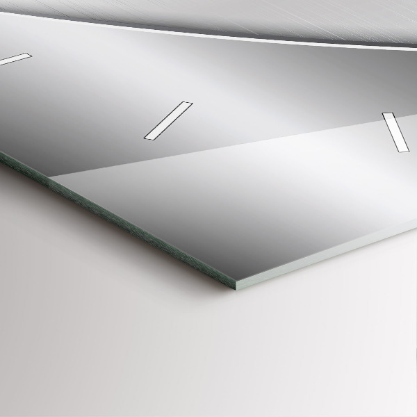 Wanduhr quadratisch Silbernes Muster