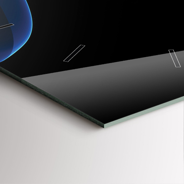 Wanduhr quadratisch mit motiv Blaue Linien