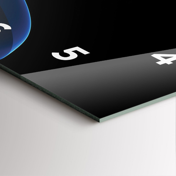 Wanduhr quadratisch mit motiv Blaue Linien