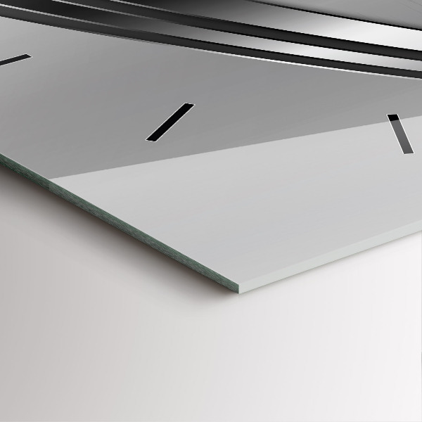 Wanduhr quadratisch Silberne Linien