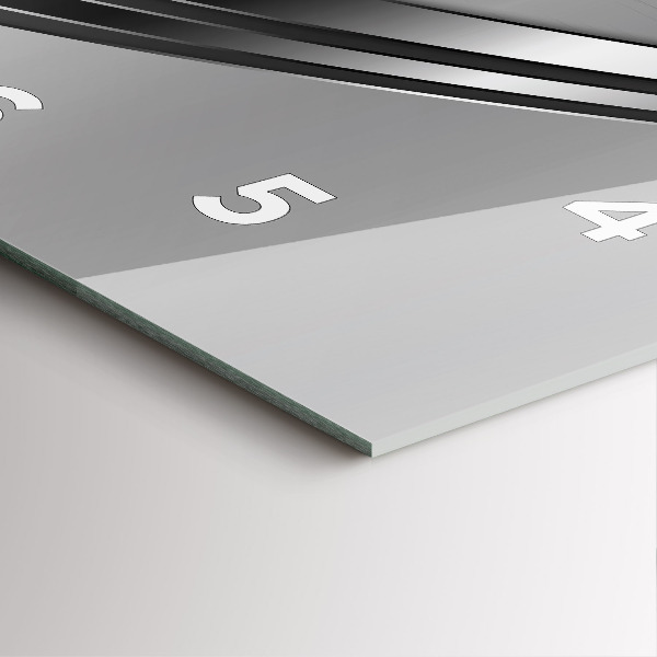 Wanduhr quadratisch Silberne Linien