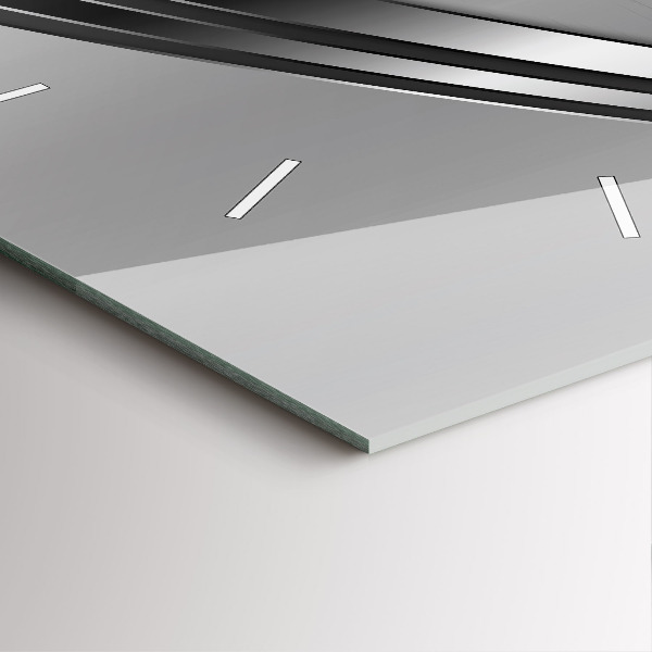 Wanduhr quadratisch Silberne Linien