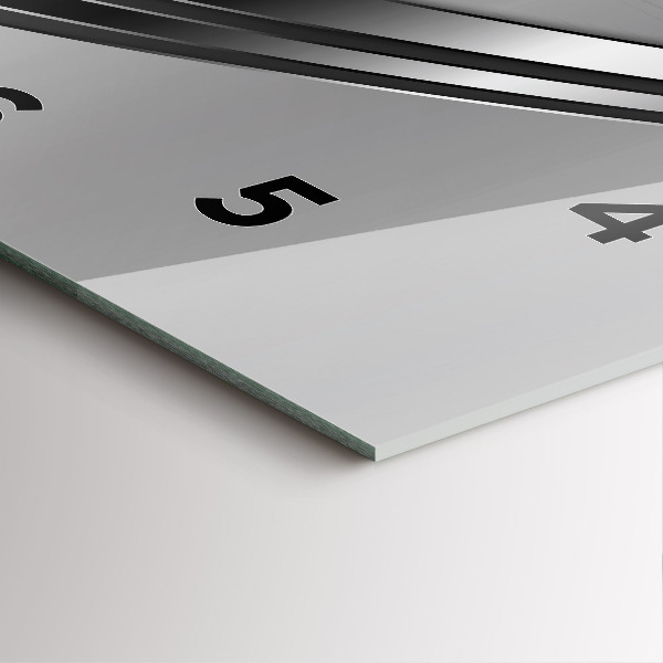 Wanduhr quadratisch Silberne Linien