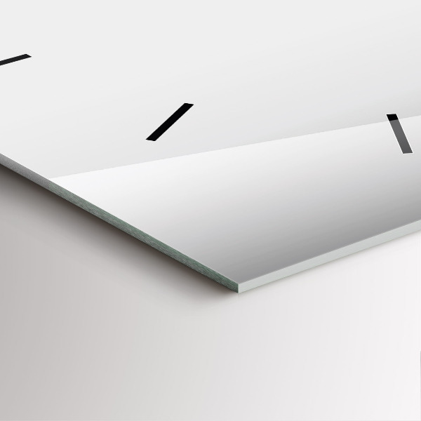 Wanduhr quadratisch Silberne Abstraktion