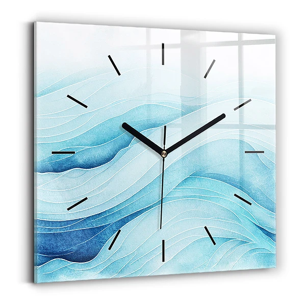 Wanduhr modern quadratisch Blaue Wolken