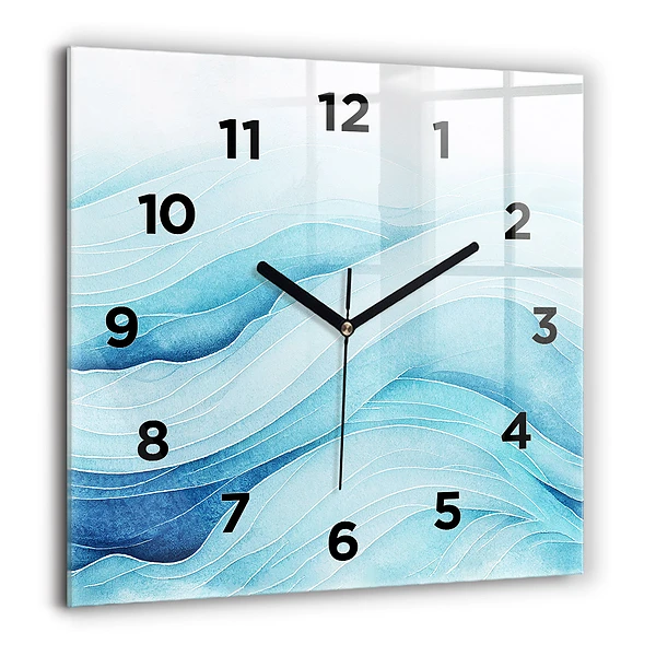 Wanduhr modern quadratisch Blaue Wolken