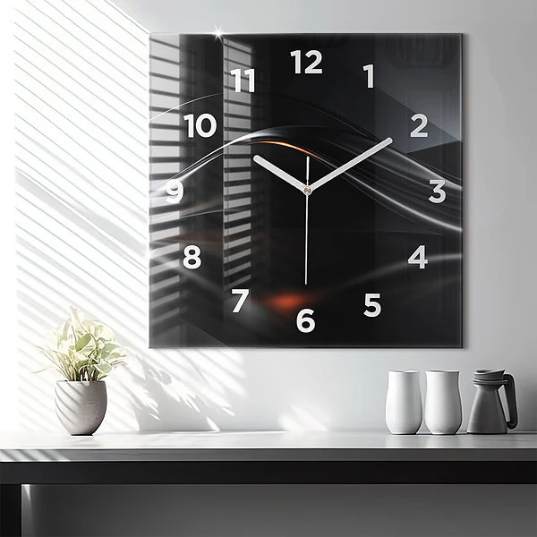 Wanduhr modern quadratisch Abstrakt