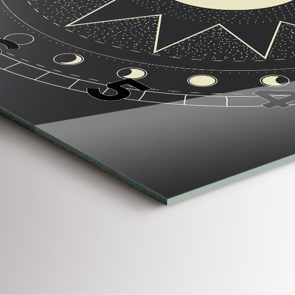 Wanduhr modern quadratisch Die Phasen des Mondes