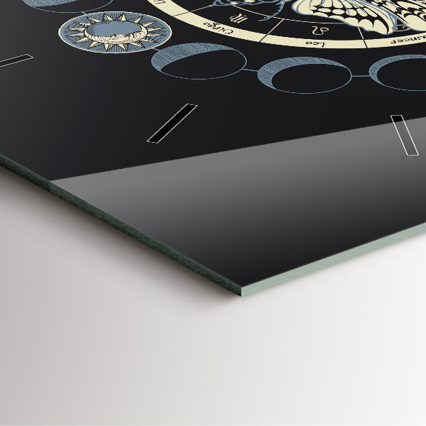 Wanduhr quadratisch Mondphasen