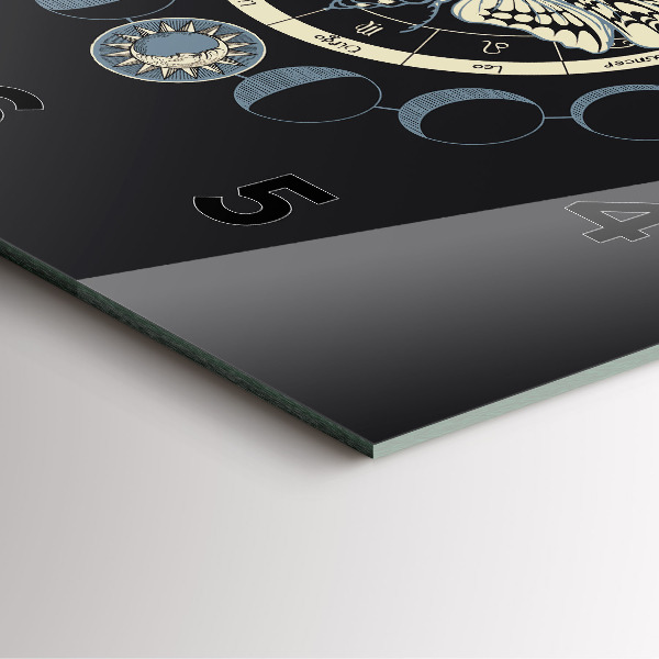 Wanduhr quadratisch Mondphasen