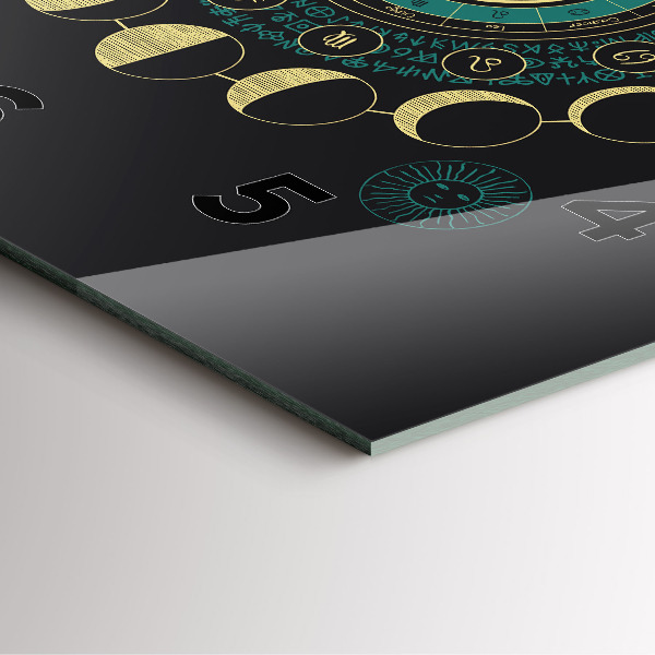 Wanduhr quadratisch mit motiv Mondphasen