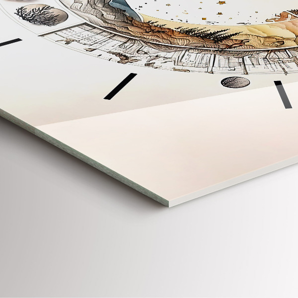 Wanduhr quadratisch Uhr Astronomie