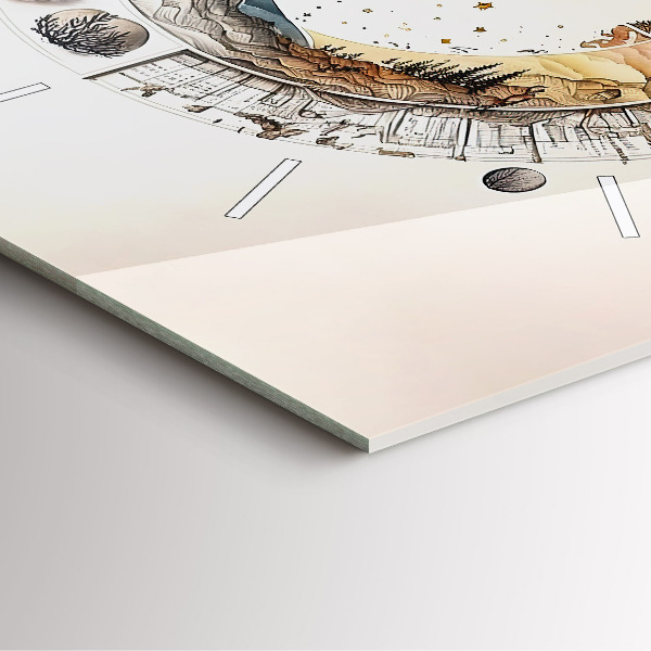 Wanduhr quadratisch Uhr Astronomie