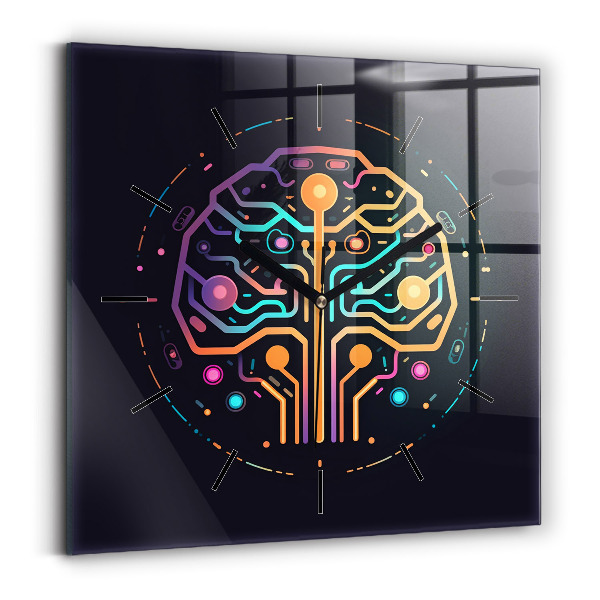 Wanduhr quadratisch mit motiv Bunte Abstraktion