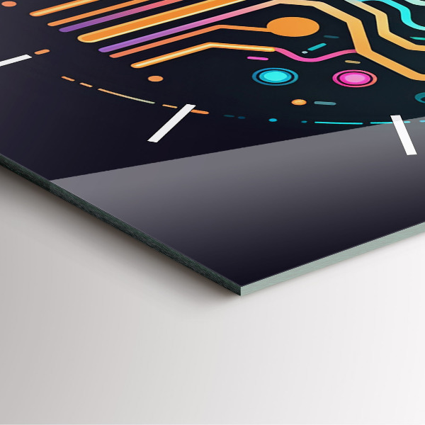 Wanduhr quadratisch mit motiv Bunte Abstraktion