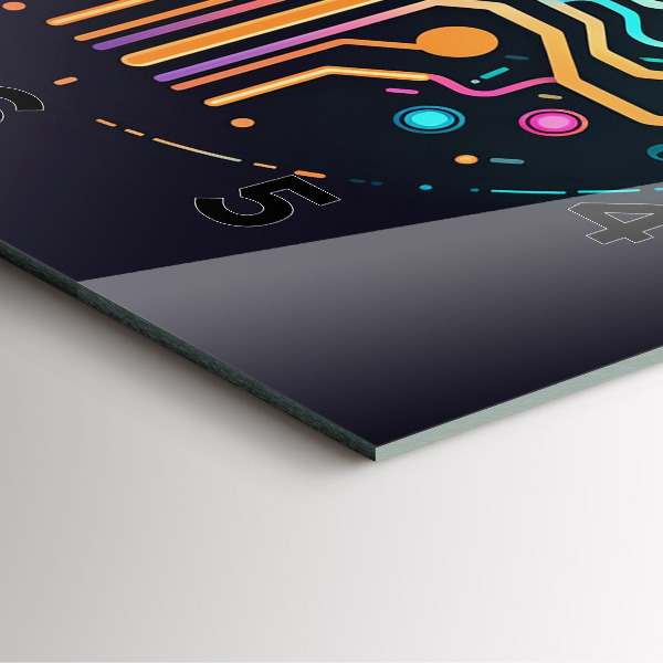 Wanduhr quadratisch mit motiv Bunte Abstraktion