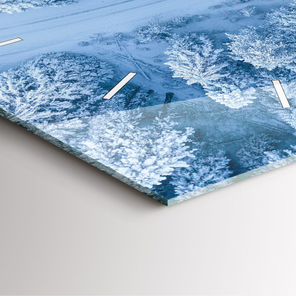 Wanduhr quadratisch Wald aus einer Drohne