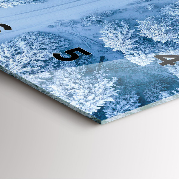 Wanduhr quadratisch Wald aus einer Drohne