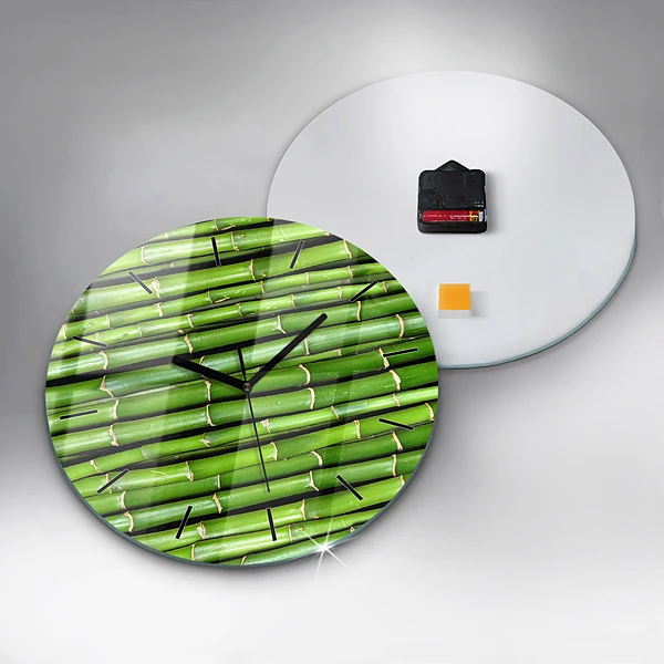 Wanduhr rund mit motiv Asiatischer Bambus