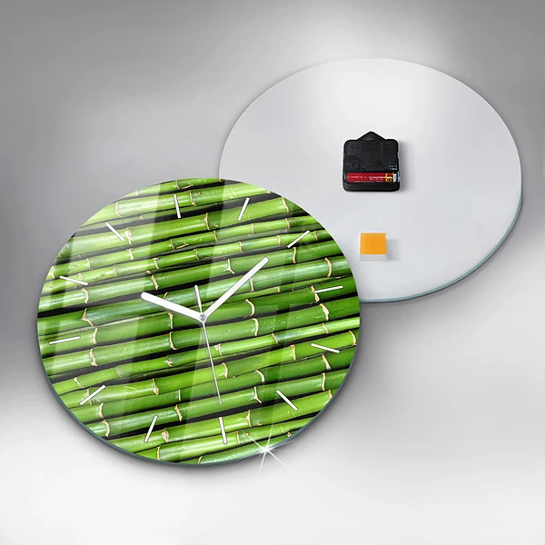 Wanduhr rund mit motiv Asiatischer Bambus