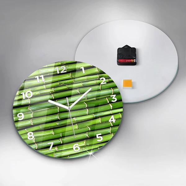 Wanduhr rund mit motiv Asiatischer Bambus