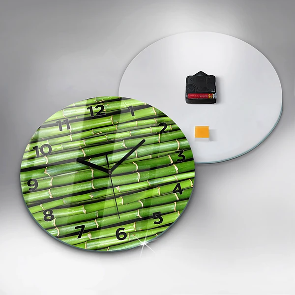 Wanduhr rund mit motiv Asiatischer Bambus
