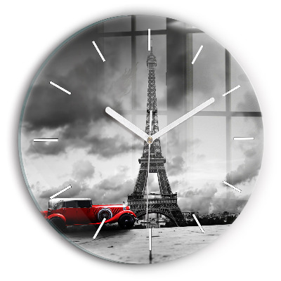Wanduhr rund Effelturm Paris
