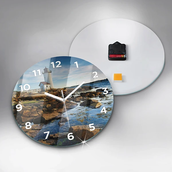 Wanduhr rund mit motiv Annisquam-Leuchtturm