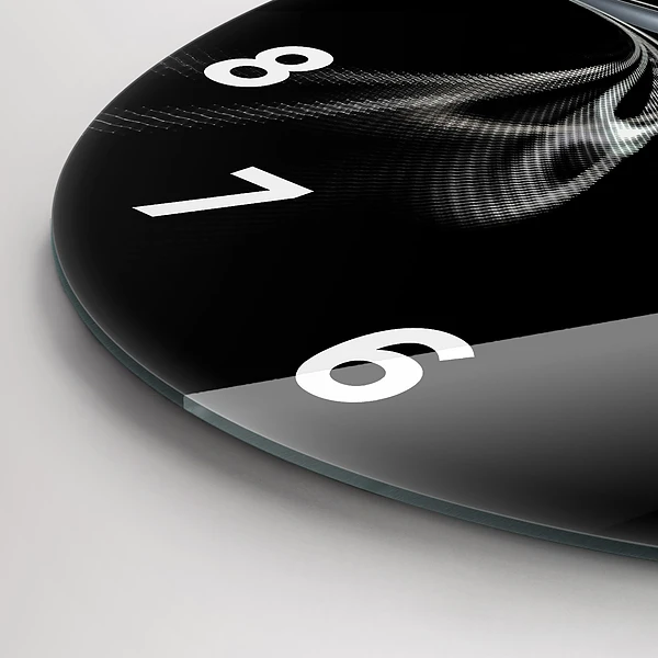 Wanduhr glas rund Abstrakter Rauch