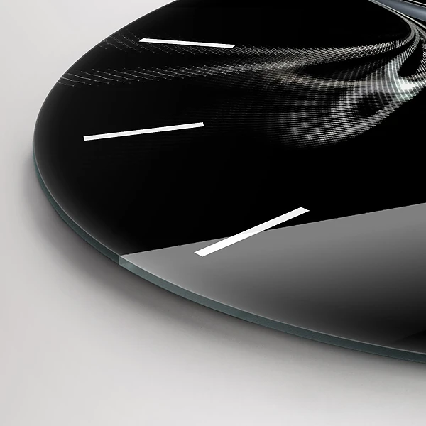Wanduhr glas rund Abstrakter Rauch