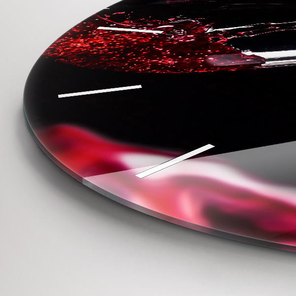 Wanduhr rund Rotwein