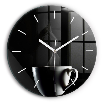 Wanduhr rund mit motiv Tasse Kaffee