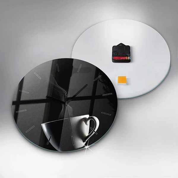 Wanduhr rund mit motiv Tasse Kaffee