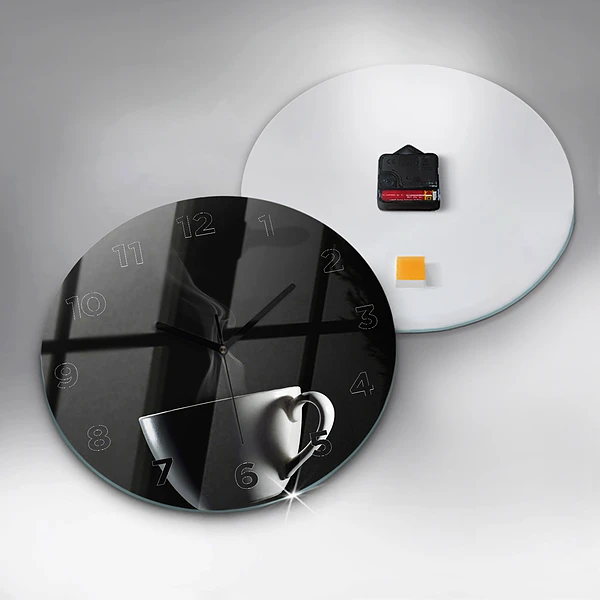 Wanduhr rund mit motiv Tasse Kaffee