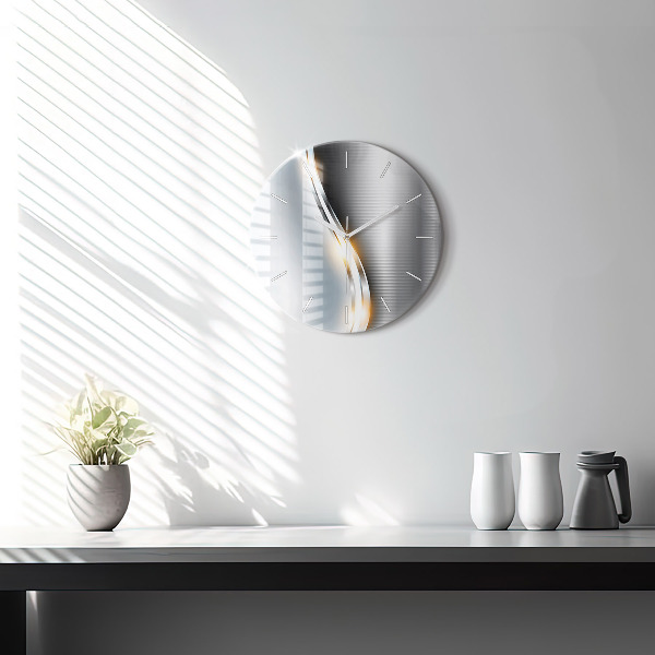 Wanduhr rund Metall-Abstraktion