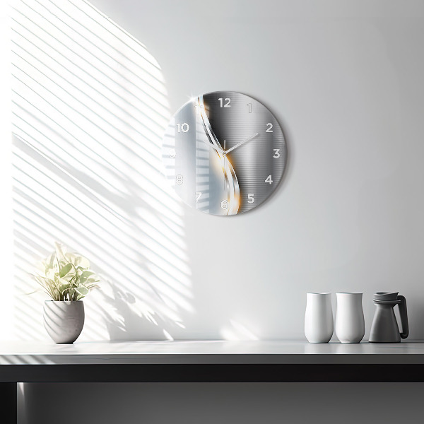 Wanduhr rund Metall-Abstraktion