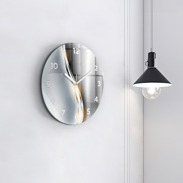 Wanduhr rund Metall-Abstraktion