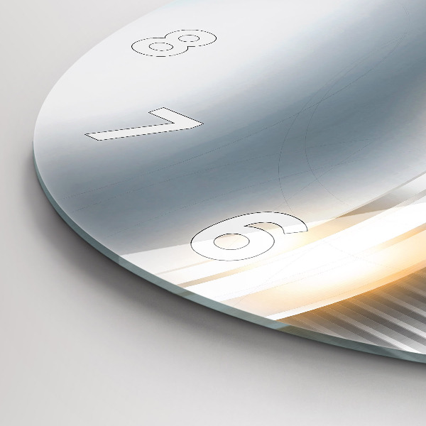 Wanduhr rund Metall-Abstraktion