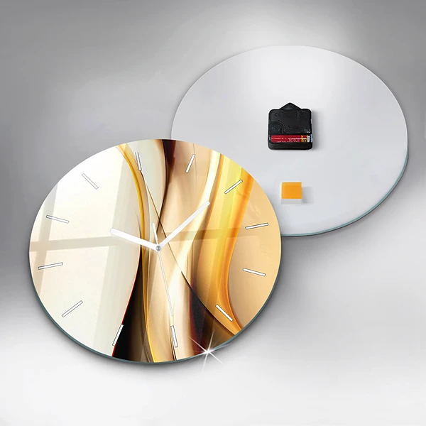 Wanduhr rund mit motiv Abstrakte Welle