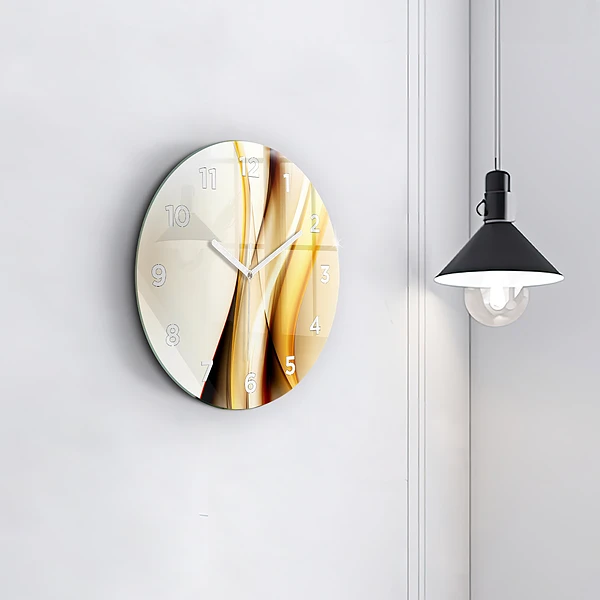 Wanduhr rund mit motiv Abstrakte Welle