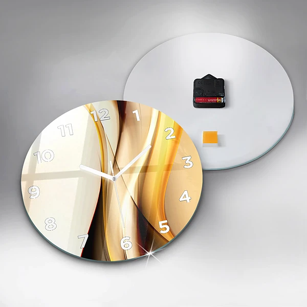 Wanduhr rund mit motiv Abstrakte Welle