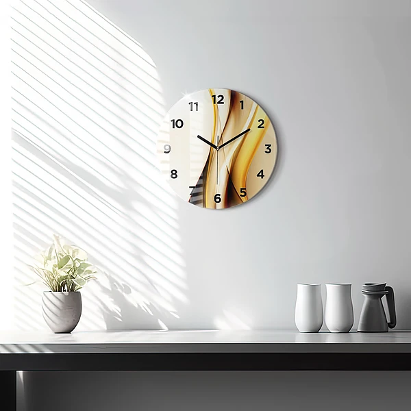 Wanduhr rund mit motiv Abstrakte Welle