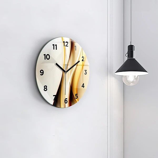 Wanduhr rund mit motiv Abstrakte Welle
