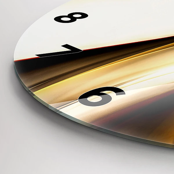 Wanduhr rund mit motiv Abstrakte Welle