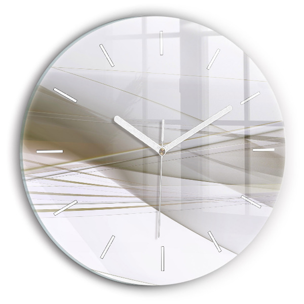 Wanduhr rund mit motiv Helle Abstraktion