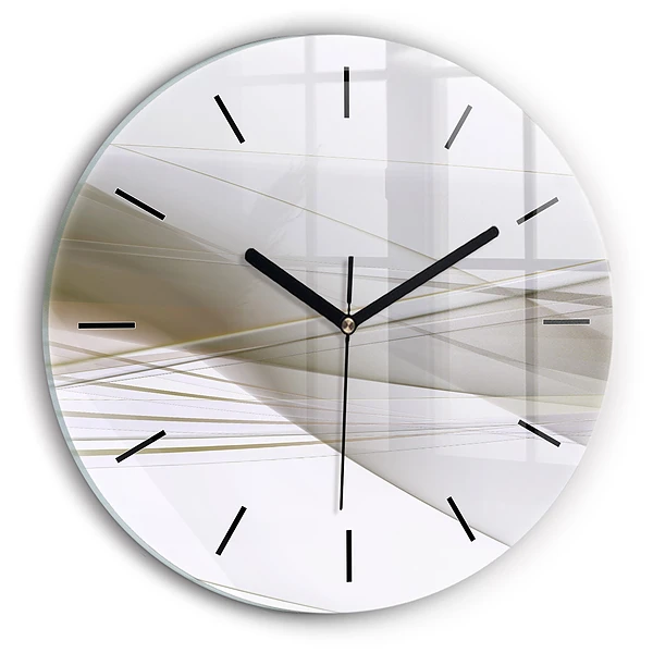 Wanduhr rund mit motiv Helle Abstraktion