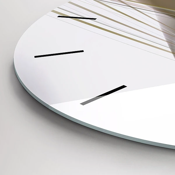 Wanduhr rund mit motiv Helle Abstraktion