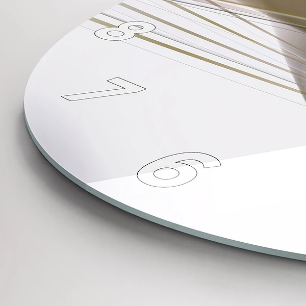 Wanduhr rund mit motiv Helle Abstraktion