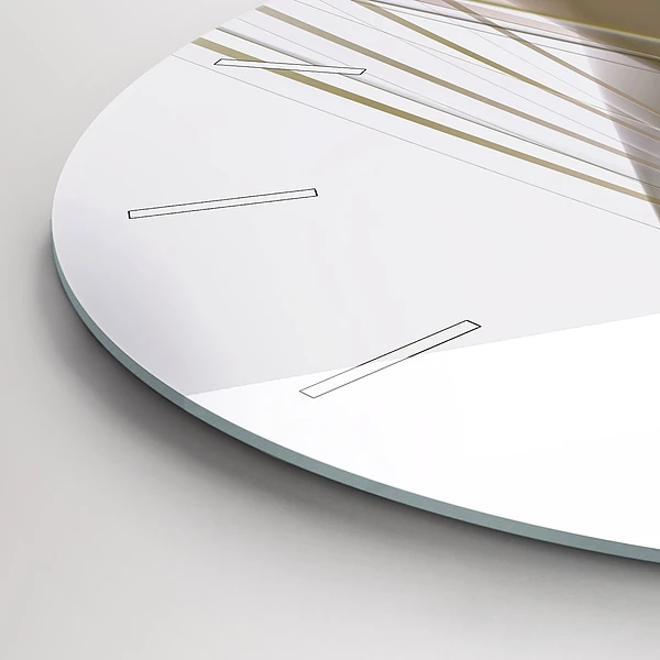 Wanduhr rund mit motiv Helle Abstraktion